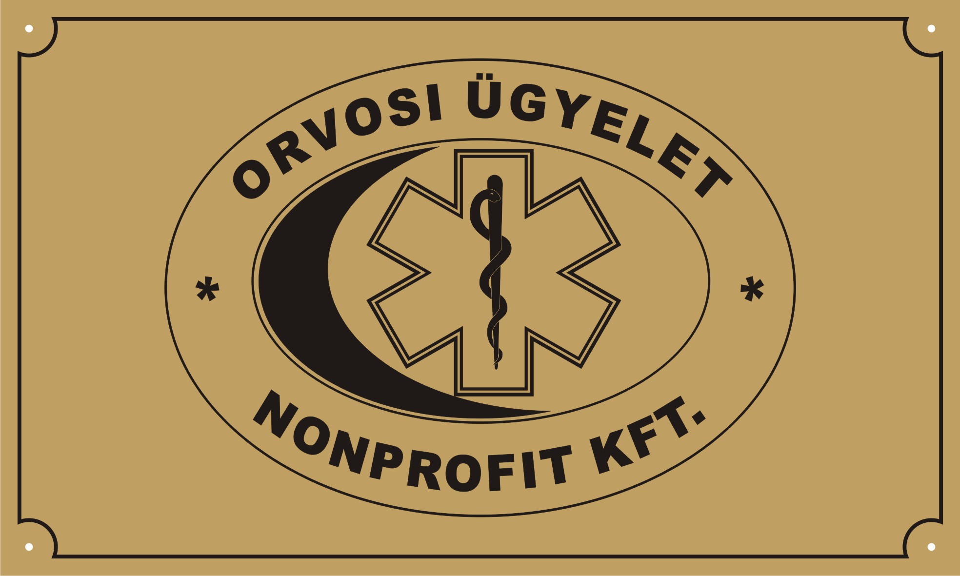 Arany - fekete gravrozott cgtbla 500 x 300 x 1,6 mm