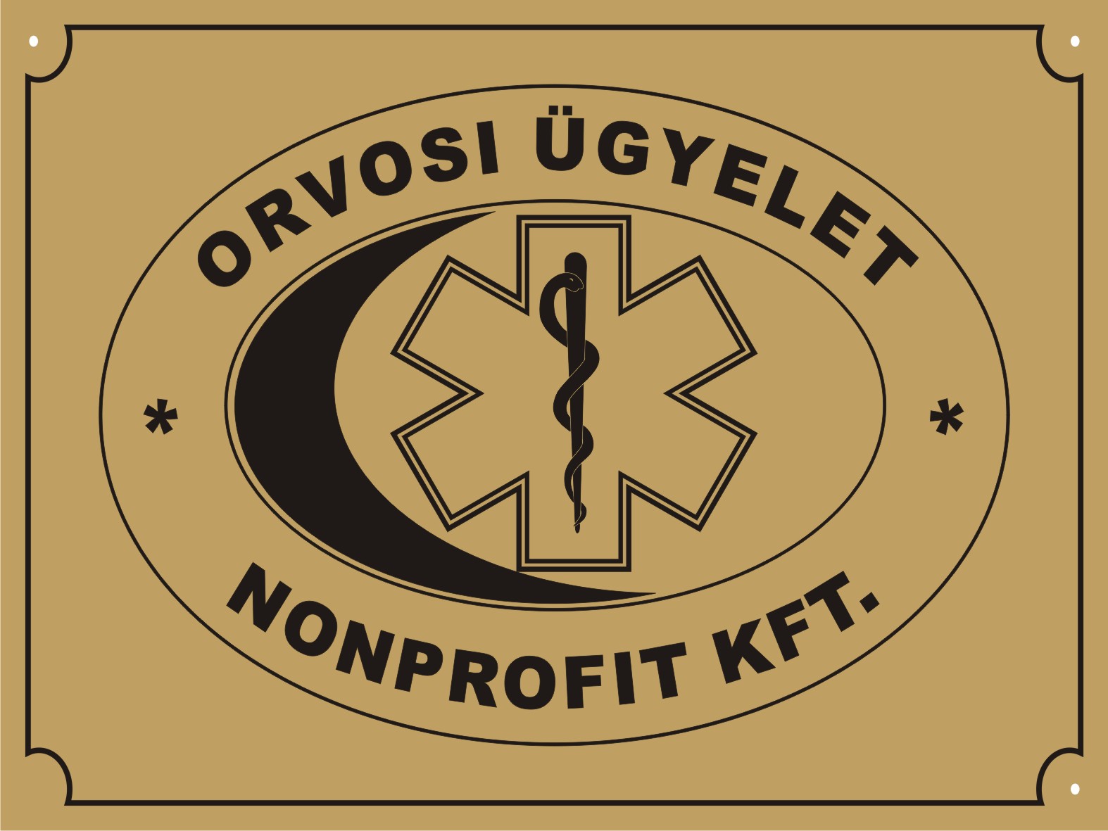 Arany - fekete gravrozott cgtbla 400 x 300 1,6 mm